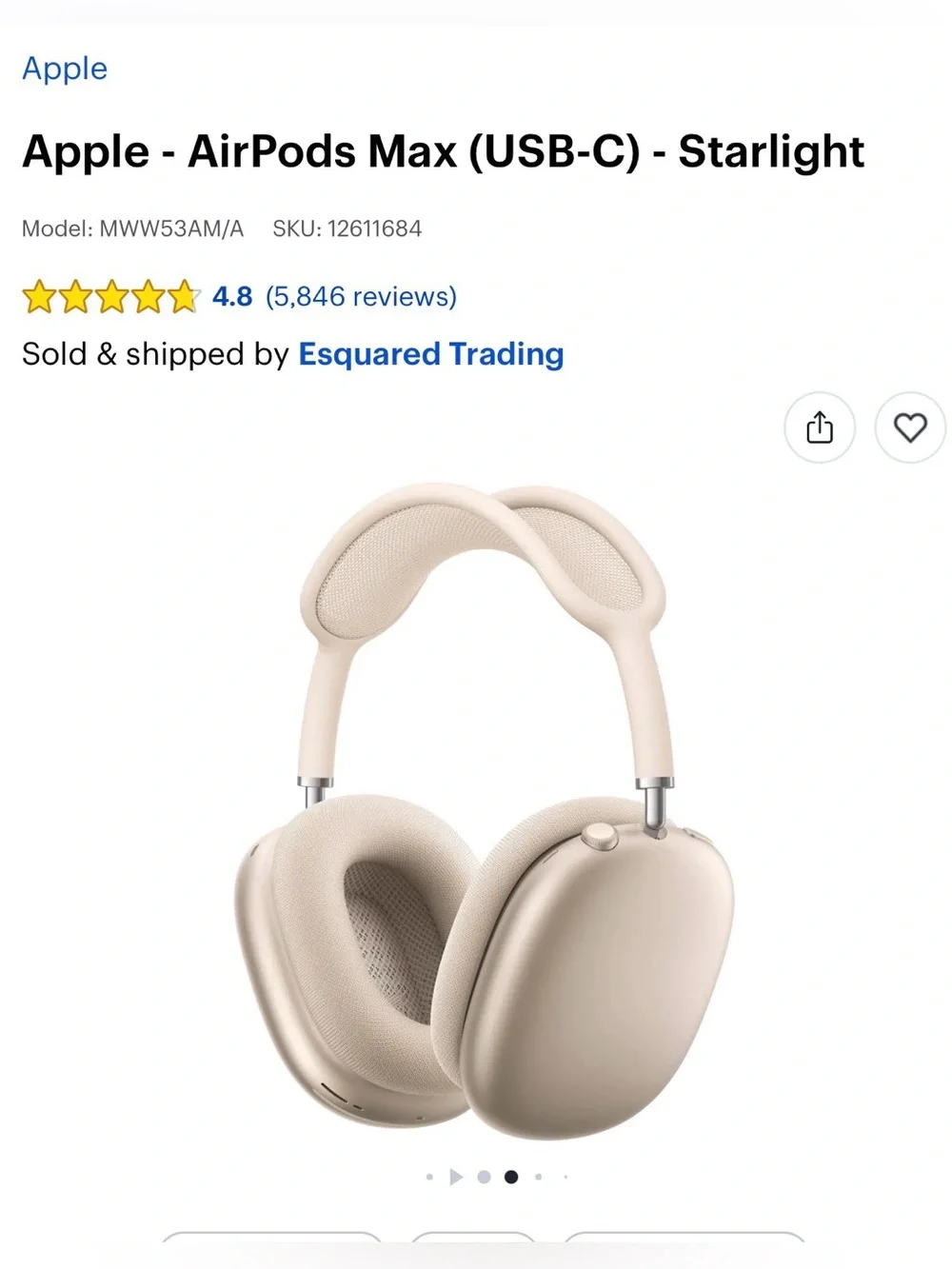 NEW Apple AirPods Max-Starlight